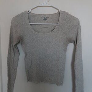 Brandy Melville Gray Long Sleeve Top